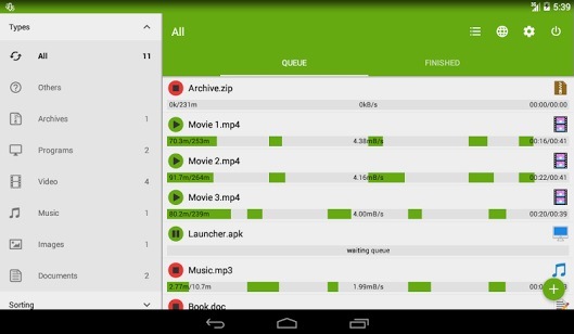 Downloading Files with Advanced Download Manager Apk - ADM is an Efficient File Downloader for Android