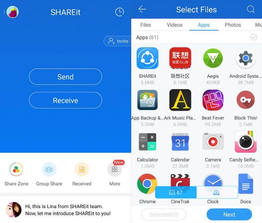 File Transfer with SHAREit Apk - Android File Exchange Application